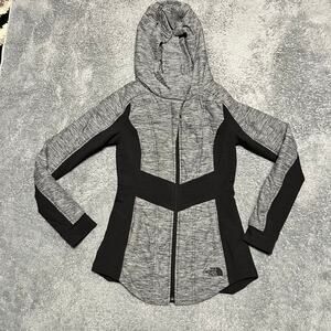 The North Face Jacket Womens XS Pseudio Grey Black Hooded Coat